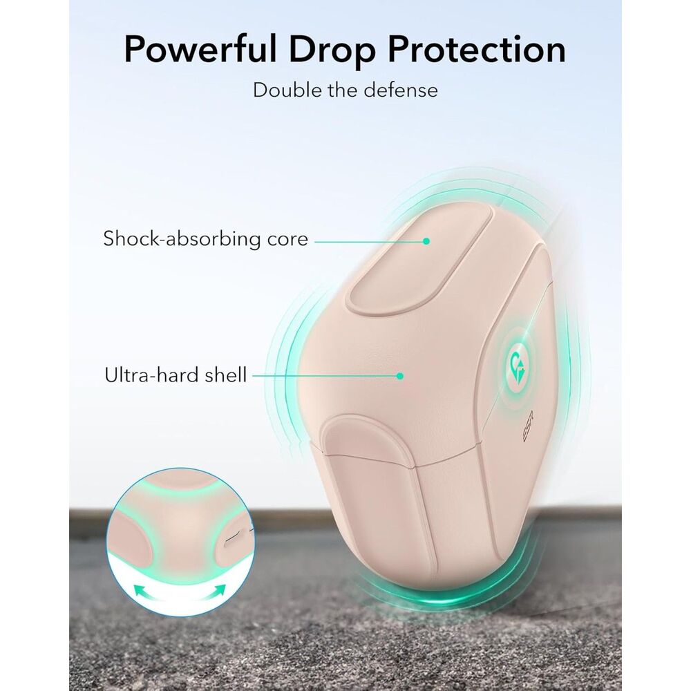 ESR Cyber/Orbit Hybrid Case for AirPods 4 & 5 - Desert Titanium MagSafe Cover